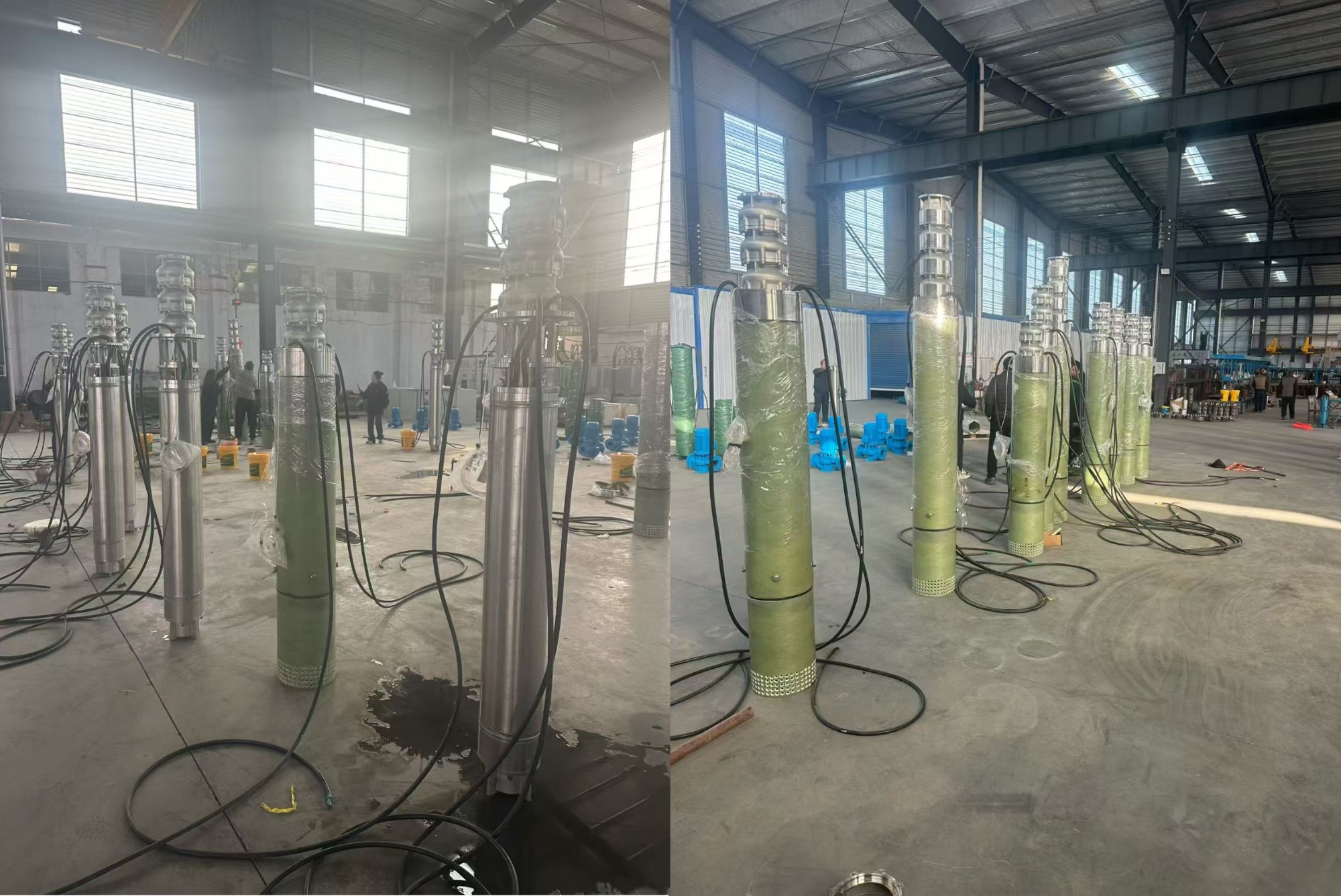 玻璃钢导流罩潜水电泵整装待发